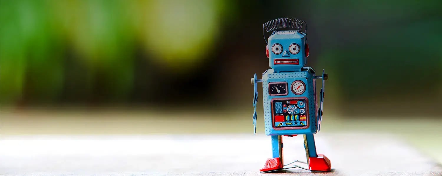  A little blue robot