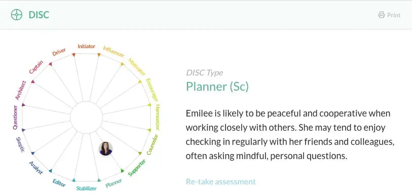 A DISC chart