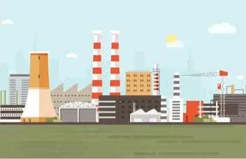 Illustration of an industrial area