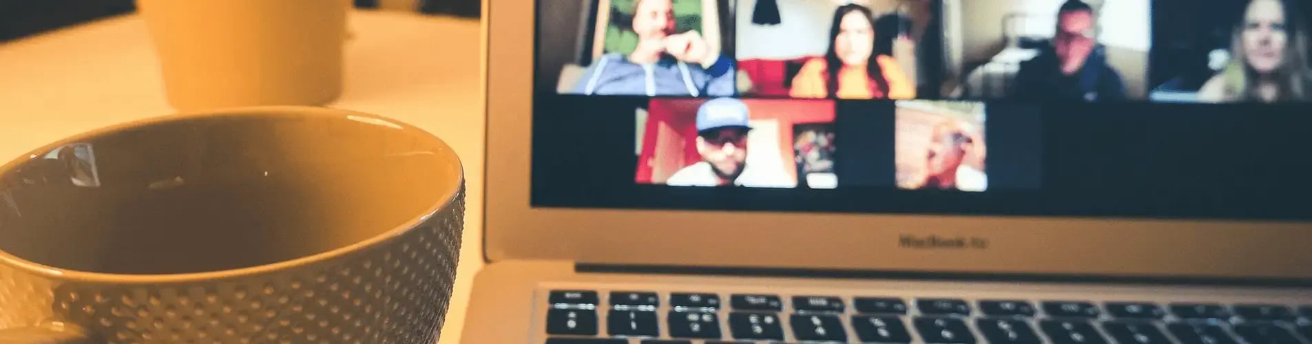 Zoom event networking call with coffee