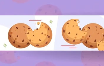 Cookies on a purple background