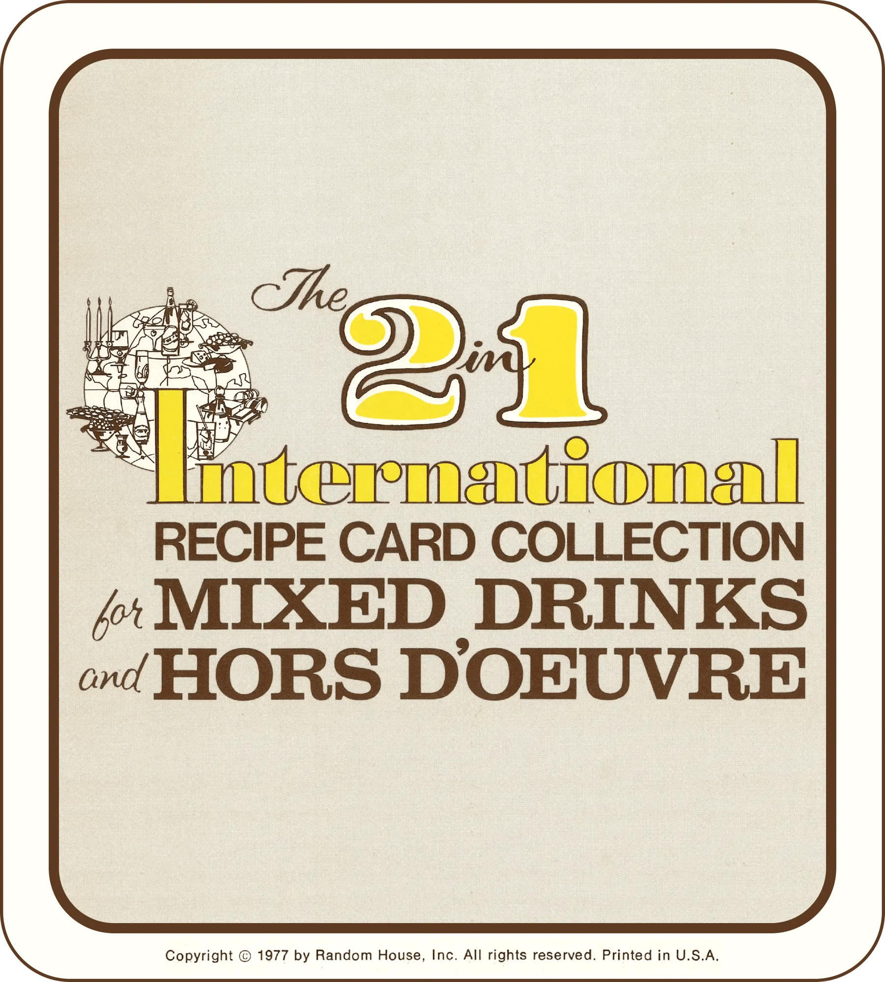 International Recipe Card Collection for Mixed Drinks and Hors Doeuvre