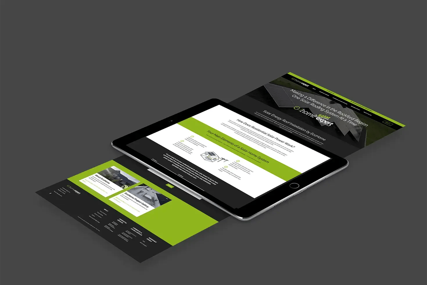 EcoHome Website Screens