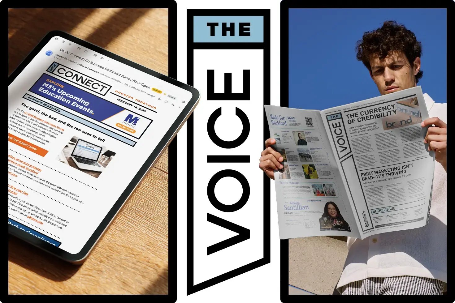GRCC The Voice monthly print newsletter