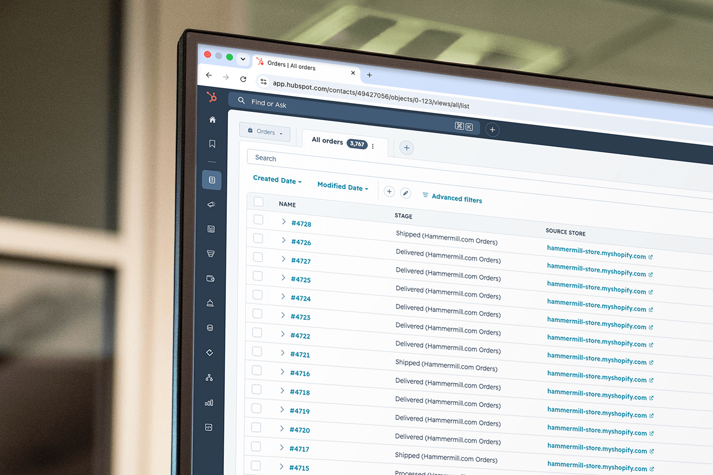 Hubspot order dashboard