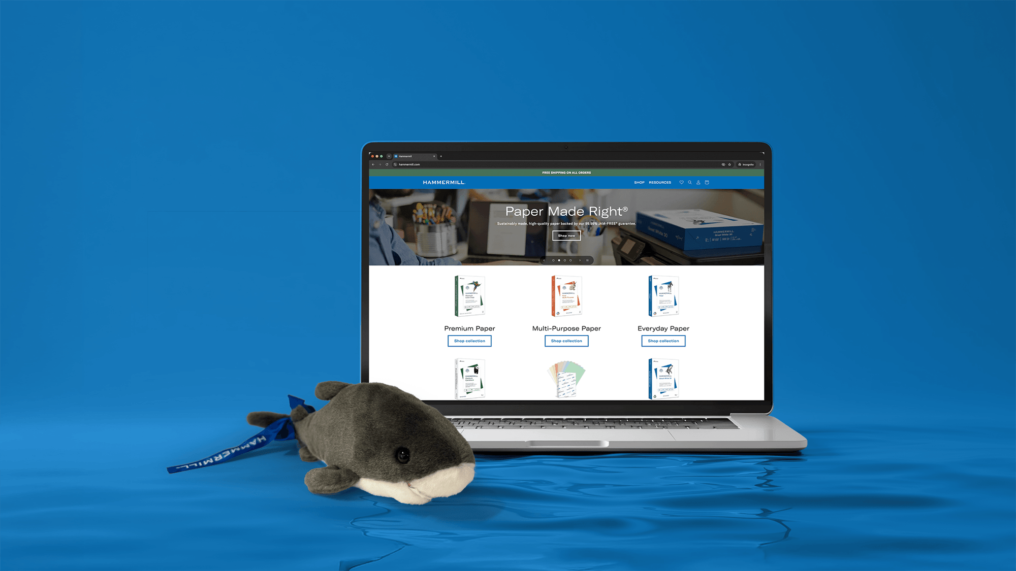 Hammermill home page with Nibbles