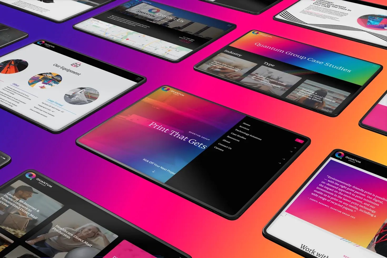 Quantum Group Website Screens