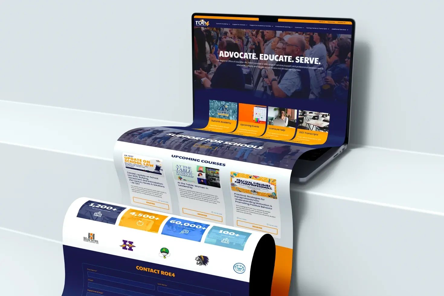 ROE4 scrolling homepage