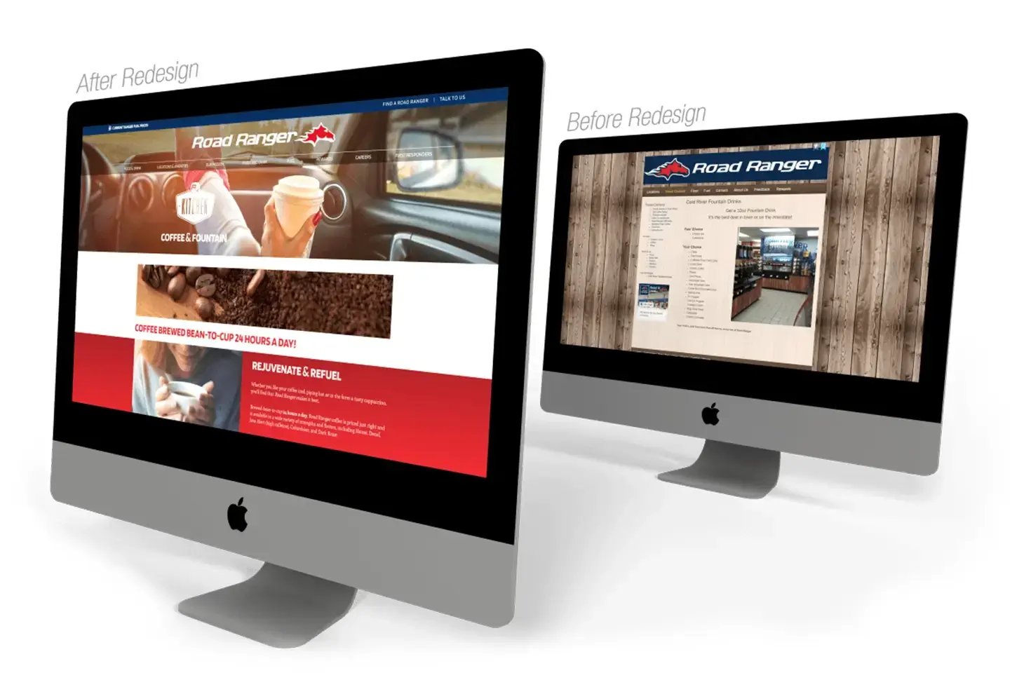  Road Ranger Website Redesign Comparison