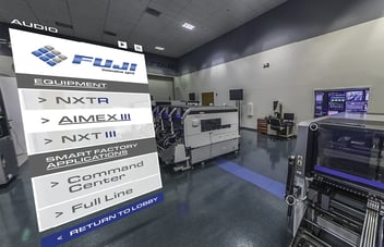 View of the Trekk-created Fuji America virtual showroom