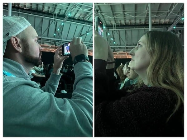 Emilee photographing Ryan Reynolds at INBOUND 2024-COLLAGE