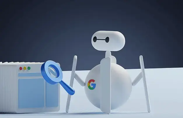 Artist rendering of a Google bot