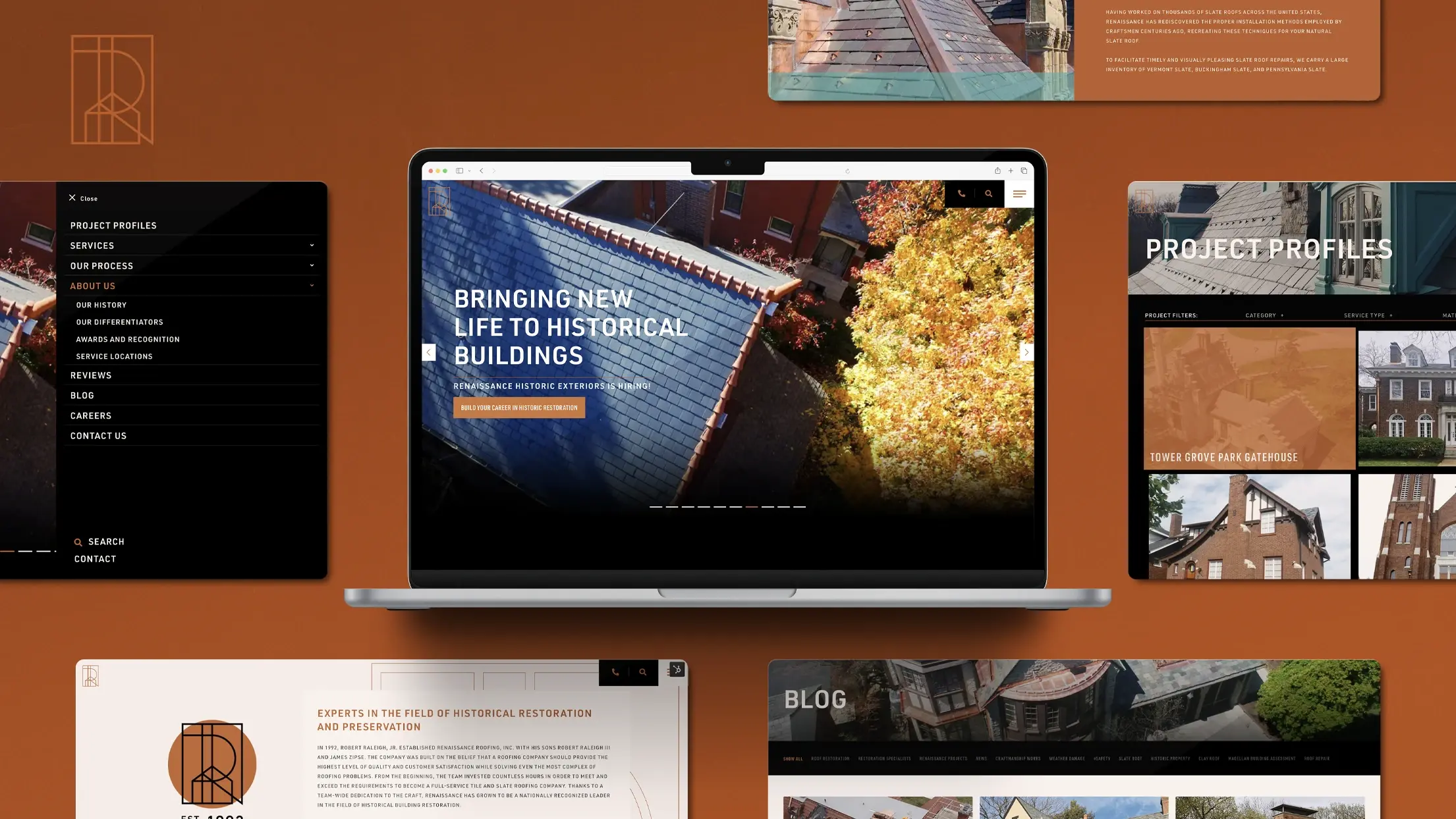 Renaissance Roofing Website Redesign